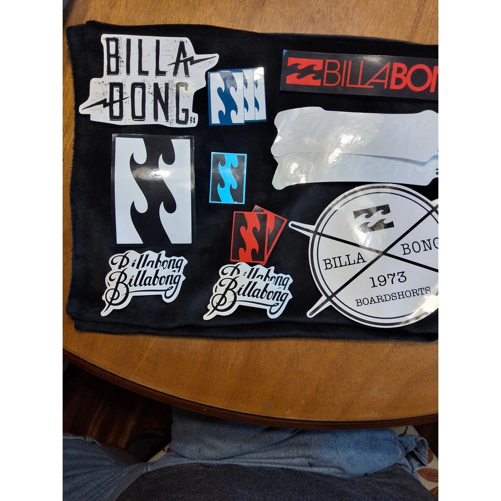 Billabong Sticker Lot Surf Decals Wave Logo 1973 Boardshorts Assorted Sizes NEW